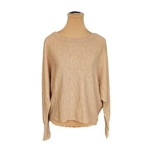 BCBGMaxAzria Light Tan Cashmere and Wool Blend Sweater Sz S
